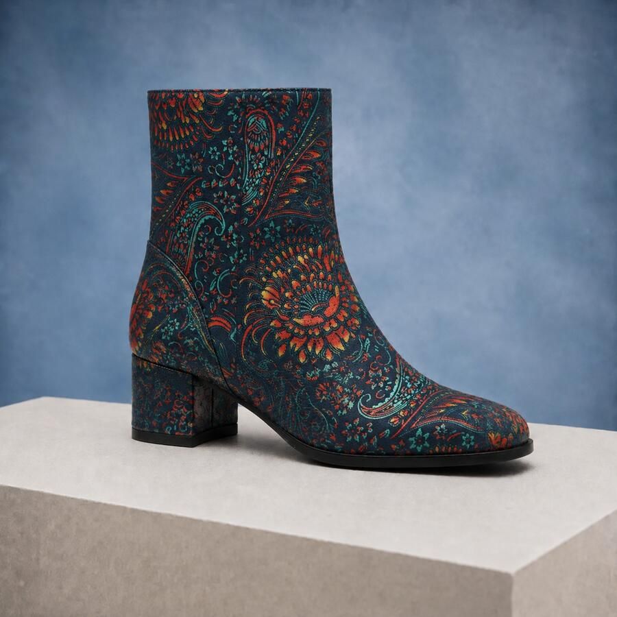 Lureaux Blue Desert Lotus Lady Boot Handgemaakte Nette Schoenen Voor Heren