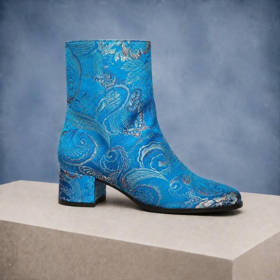 Lureaux Blue Shadow Lady Boot Handgemaakte Nette Schoenen Voor Heren