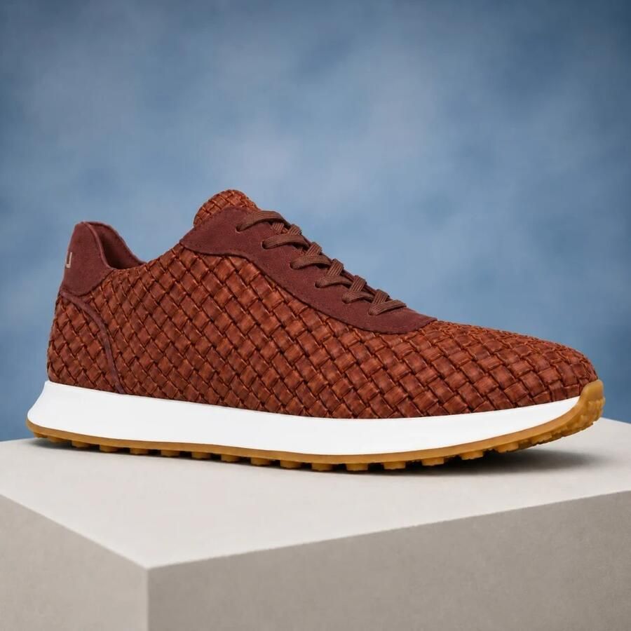 Lureaux Cognac Artisan Runners MADE-TO-ORDER Handgemaakte Nette Schoenen Voor Heren