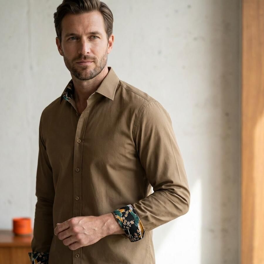 Lureaux Essential Green Overhemd-XL Handgemaakte Nette Schoenen Voor Heren