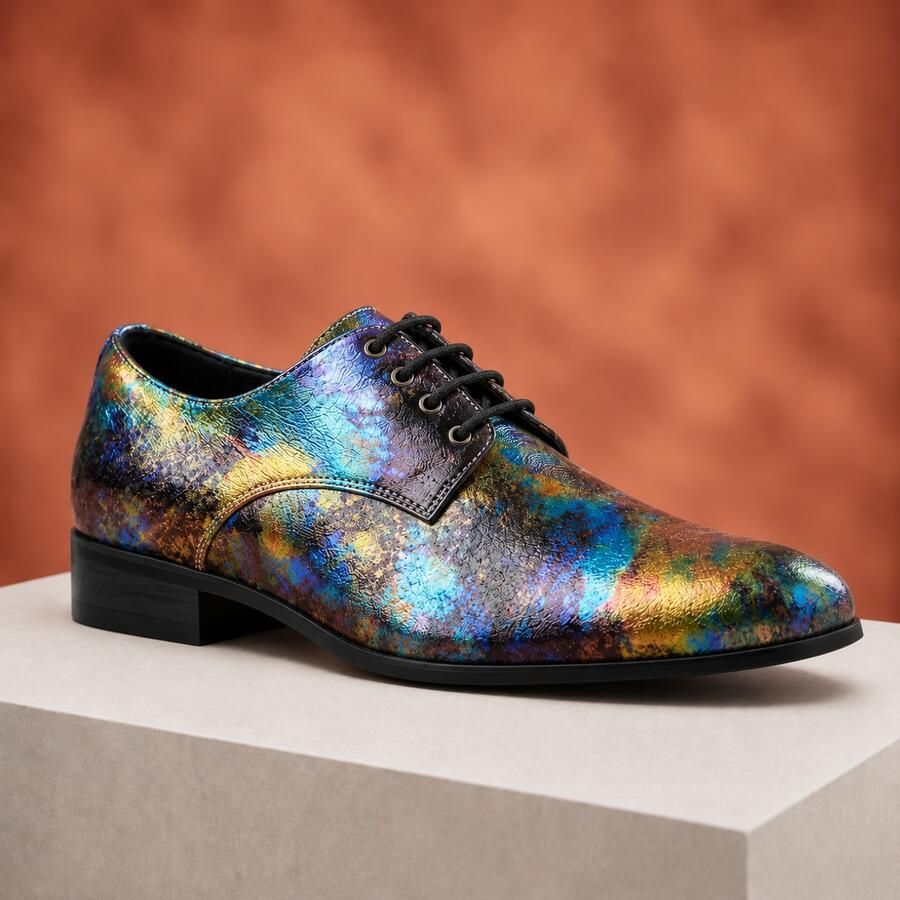 Lureaux Galaxy Glow Handgemaakte Nette Schoenen Voor Heren