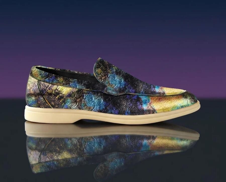 Lureaux Galaxy Glow Loafer Handgemaakte Nette Schoenen Voor Heren