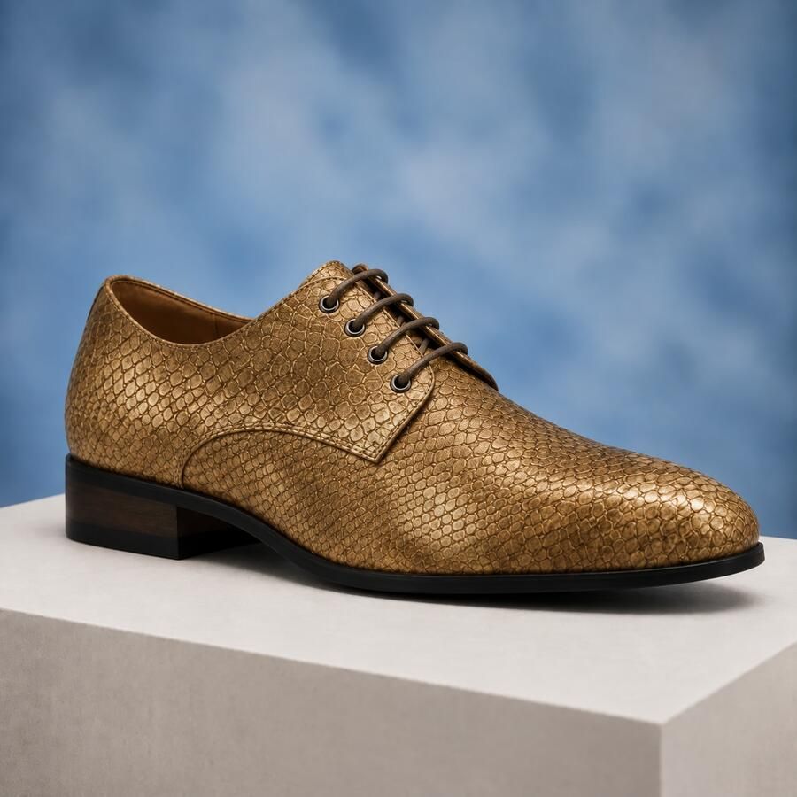 Lureaux Golden Viper Kleurrijke Schoenen Voor Heren Veterschoenen Met Print