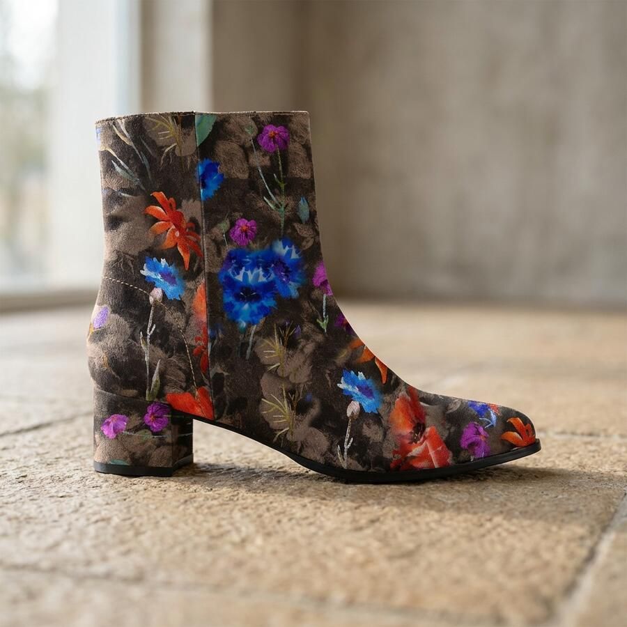 Lureaux Grey Velour Flora Lady Boot Handgemaakte Nette Schoenen Voor Heren