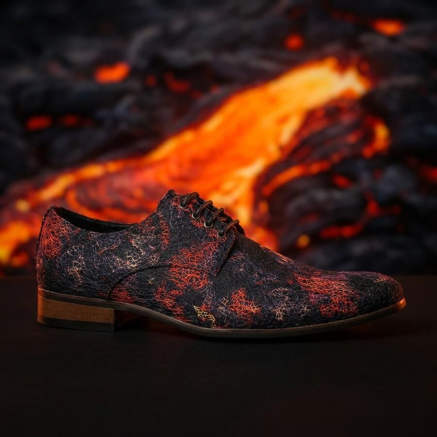 Lureaux Inferno Magma- Handgemaakte Nette Schoenen Voor Heren