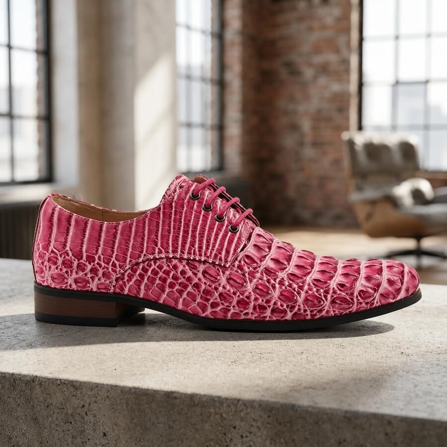 Lureaux Iron Scale Pink Handgemaakte Nette Schoenen Voor Heren
