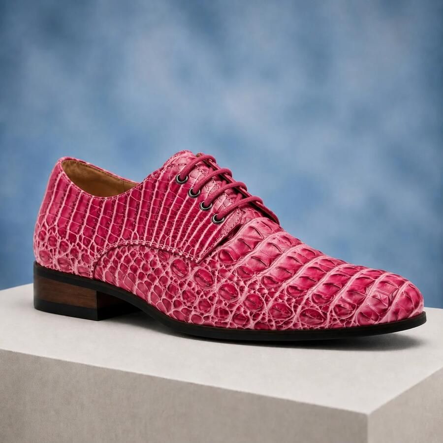 Lureaux Iron Scale Pink Handgemaakte Nette Schoenen Voor Heren