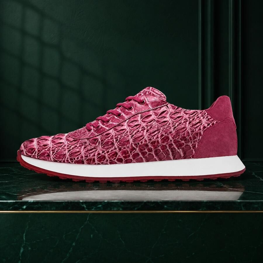 Lureaux Iron Scale Pink Runners Handgemaakte Nette Schoenen Voor Heren