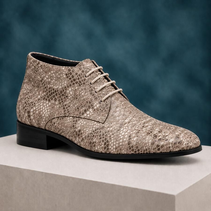 Lureaux Ivory Python High Handgemaakte Nette Schoenen Voor Heren