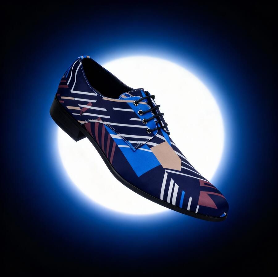 Lureaux Marine Mosaic Handgemaakte Nette Schoenen Voor Heren