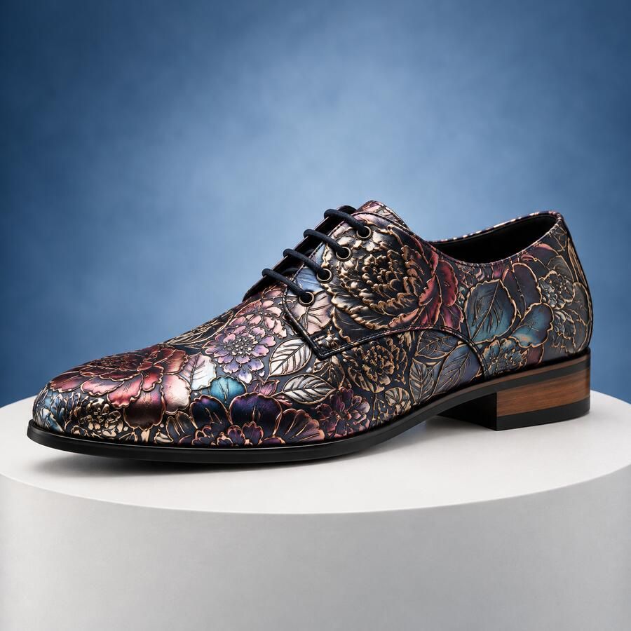 Lureaux Midnight Botanica MADE-TO-ORDER Handgemaakte Nette Schoenen Voor Heren