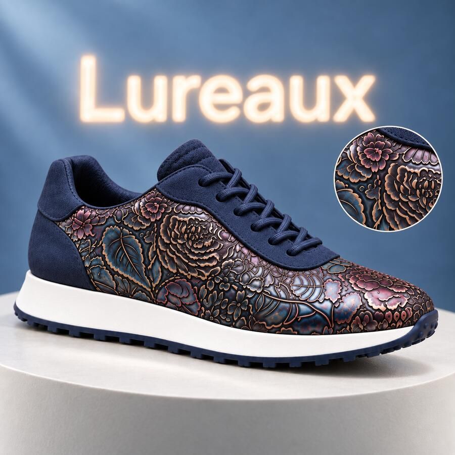 Lureaux Midnight Botanica Runners MADE-TO-ORDER Handgemaakte Nette Schoenen Voor Heren