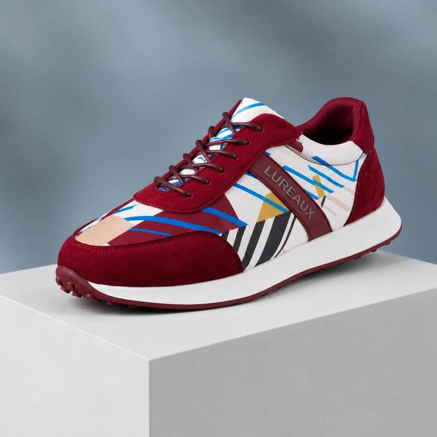 Lureaux Modern Mosaic Runner Handgemaakte Nette Schoenen Voor Heren
