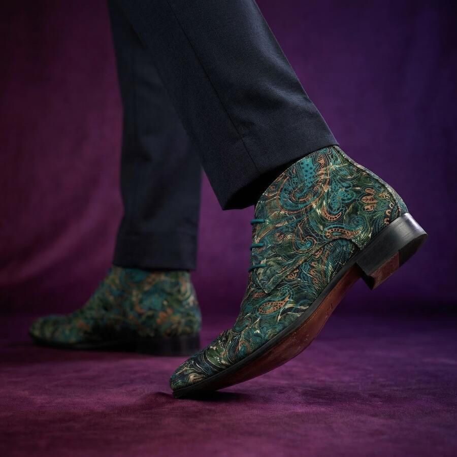 Lureaux Moss Mirage High Handgemaakte Nette Schoenen Voor Heren