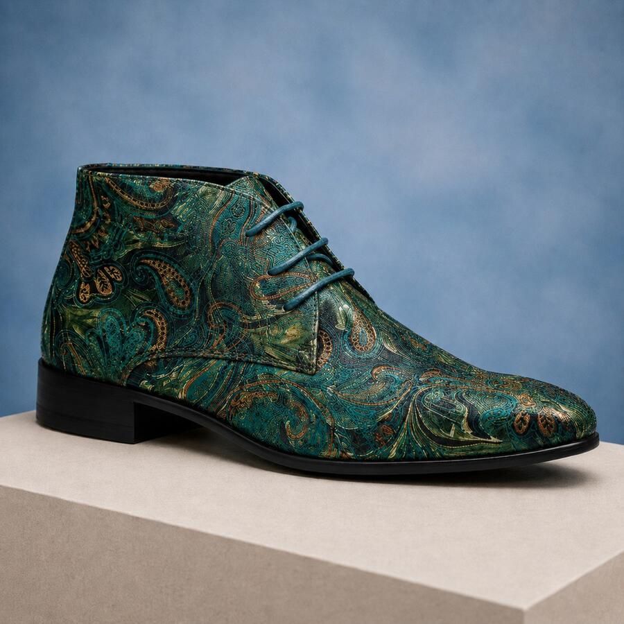 Lureaux Moss Mirage High Handgemaakte Nette Schoenen Voor Heren