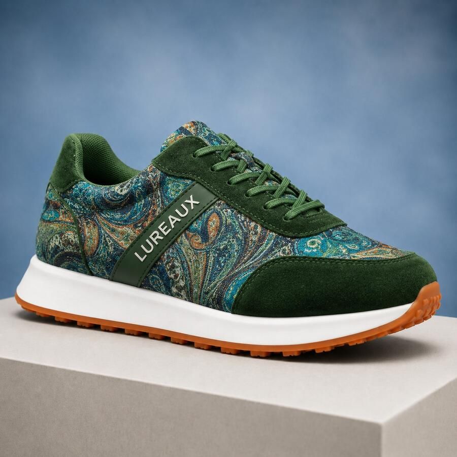 Lureaux Moss Mirage Runner Handgemaakte Nette Schoenen Voor Heren