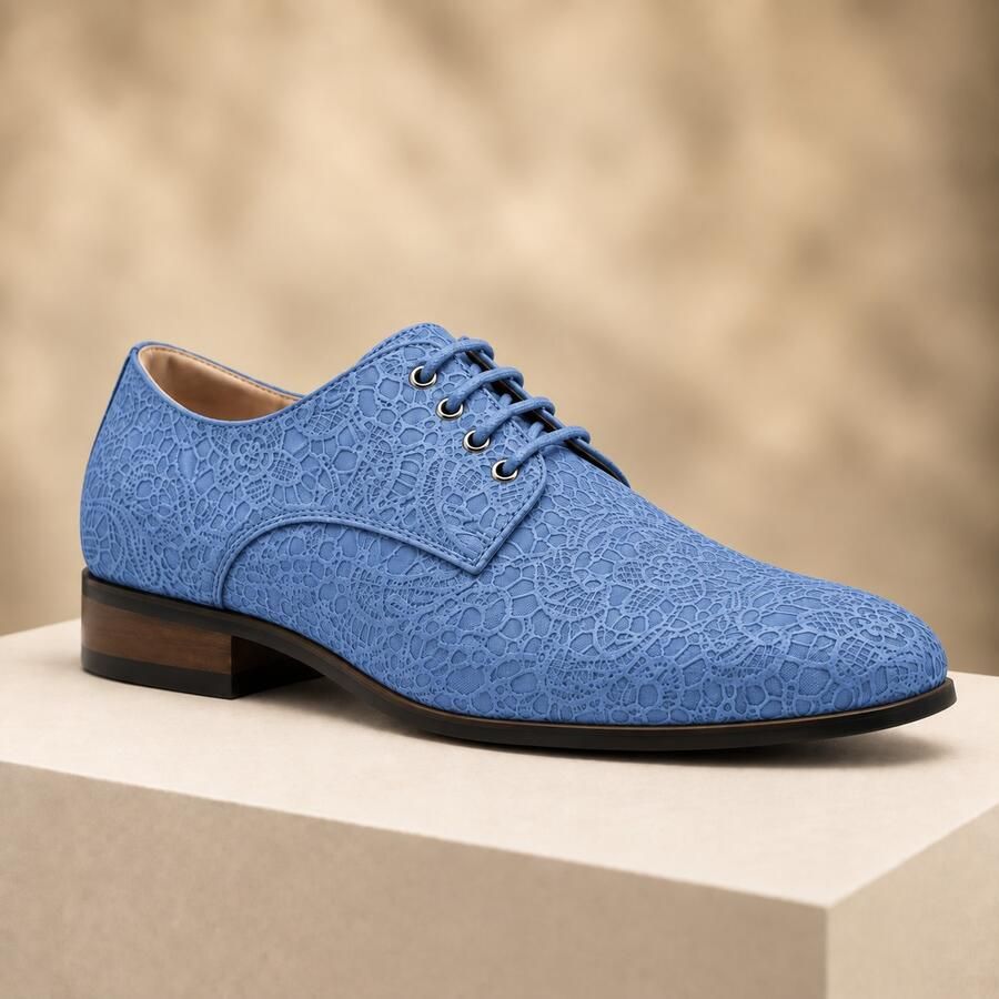 Lureaux Navy Romance MADE-TO-ORDER Handgemaakte Nette Schoenen Voor Heren