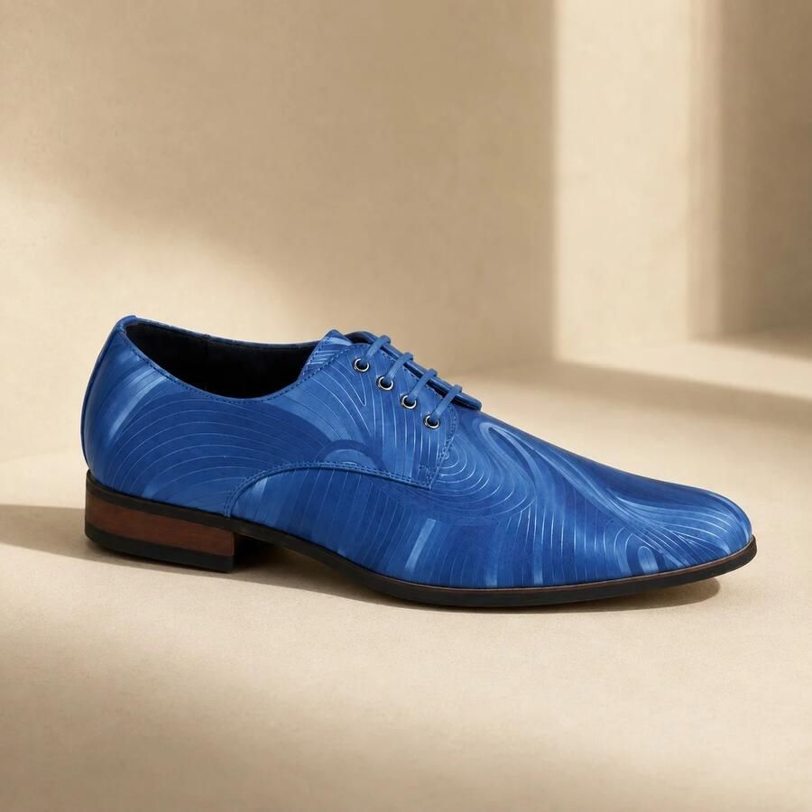 Lureaux Oceanwave Kleurrijke Schoenen Voor Heren Veterschoenen Met Print - Foto 2