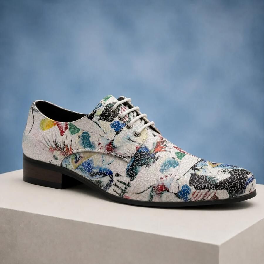 Lureaux Painted Mosaic MADE-TO-ORDER Handgemaakte Nette Schoenen Voor Heren