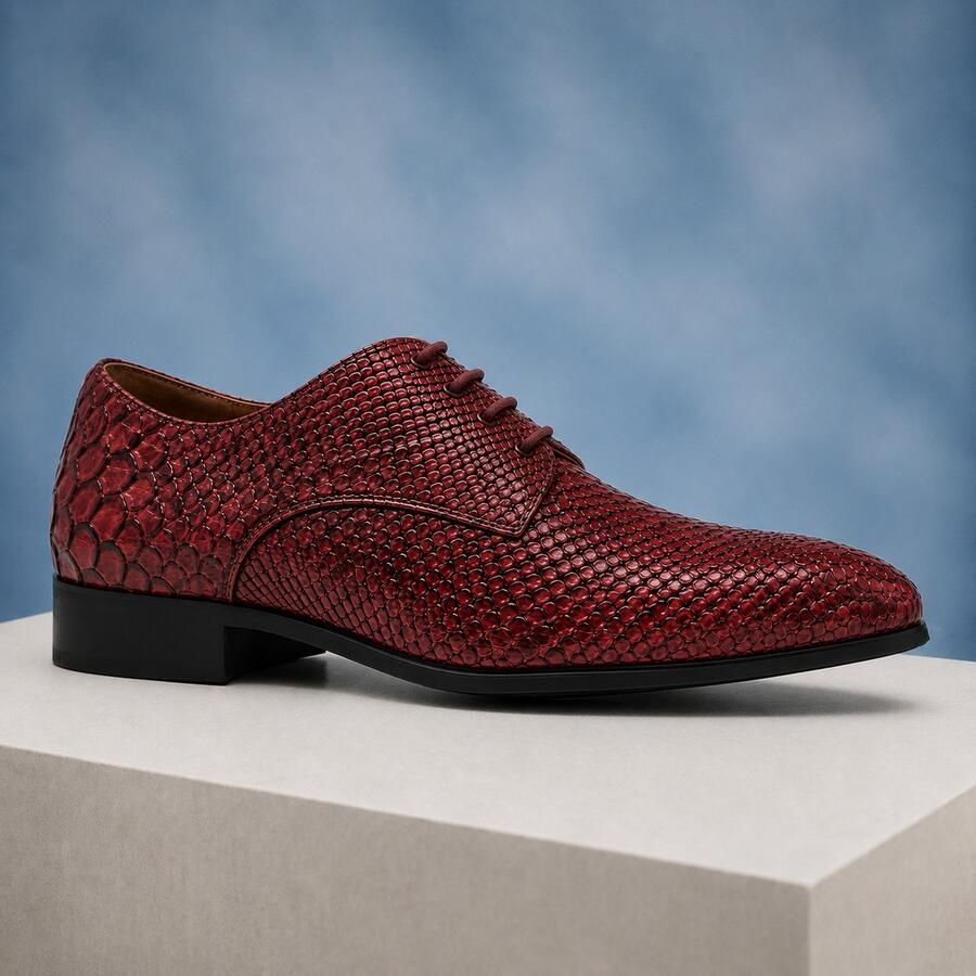 Lureaux Red Serpent MADE-TO-ORDER Handgemaakte Nette Schoenen Voor Heren