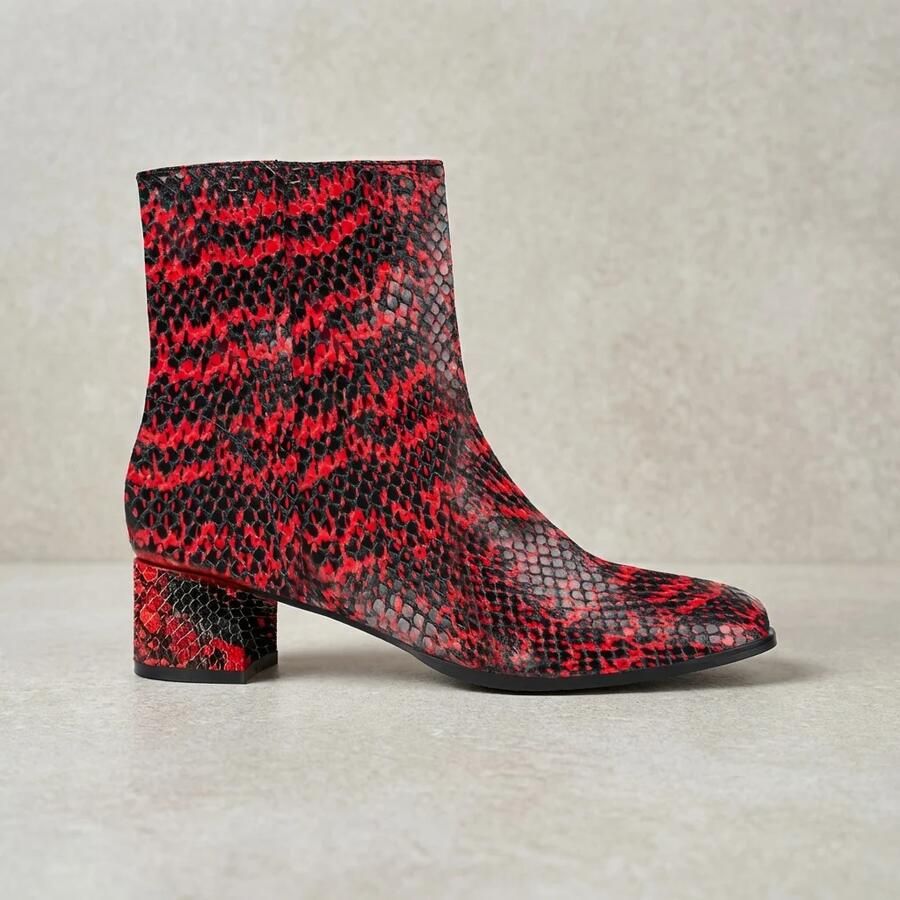 Lureaux Python Flame Lady Boots- Handgemaakte Nette Schoenen Voor Heren