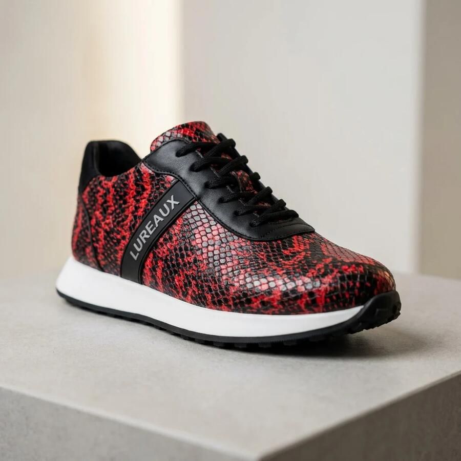 Lureaux Python Flame Runners Handgemaakte Nette Schoenen Voor Heren