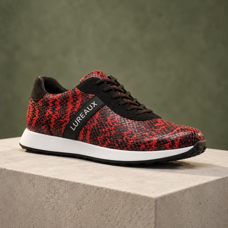 Lureaux Python Flame Runners Handgemaakte Nette Schoenen Voor Heren