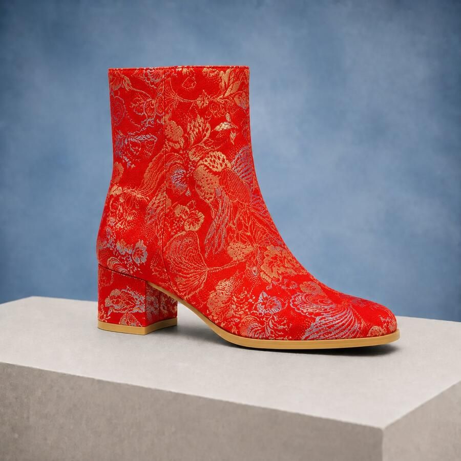 Lureaux Red Shadow Lady Boot Handgemaakte Nette Schoenen Voor Heren
