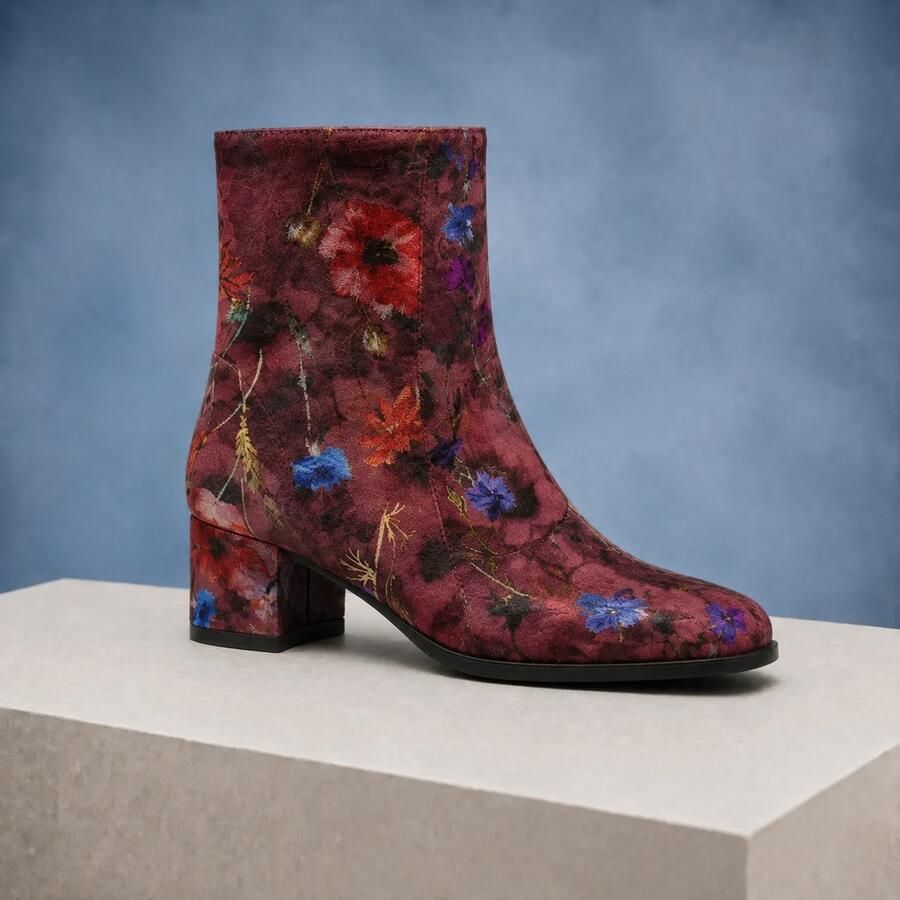 Lureaux Rosso Velour Flora Lady Boot Handgemaakte Nette Schoenen Voor Heren