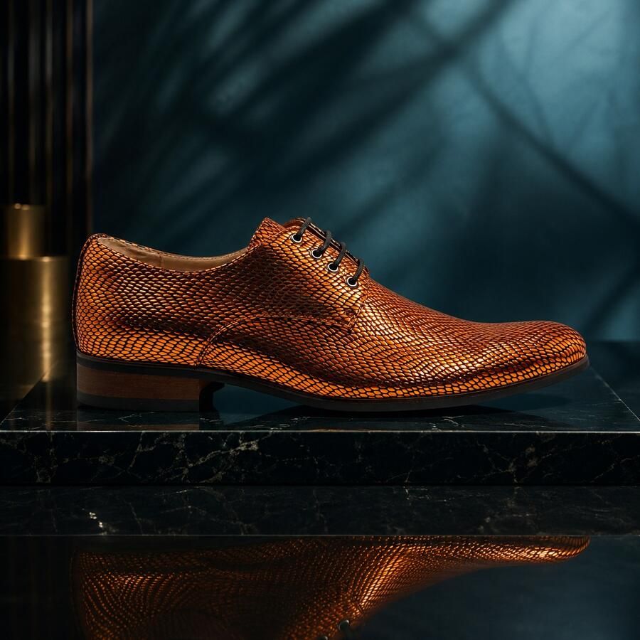 Lureaux Saffron Venom Handgemaakte Nette Schoenen Voor Heren