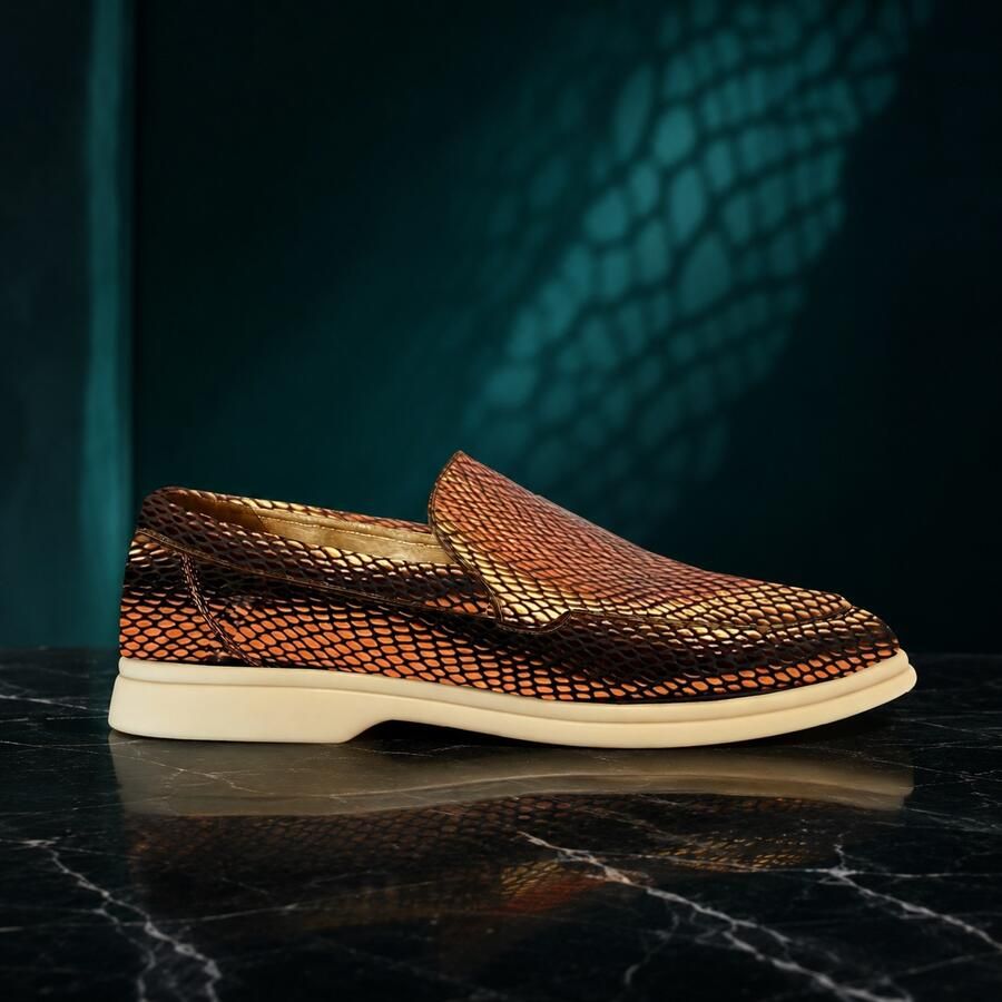 Lureaux Saffron Venom Loafer Handgemaakte Nette Schoenen Voor Heren