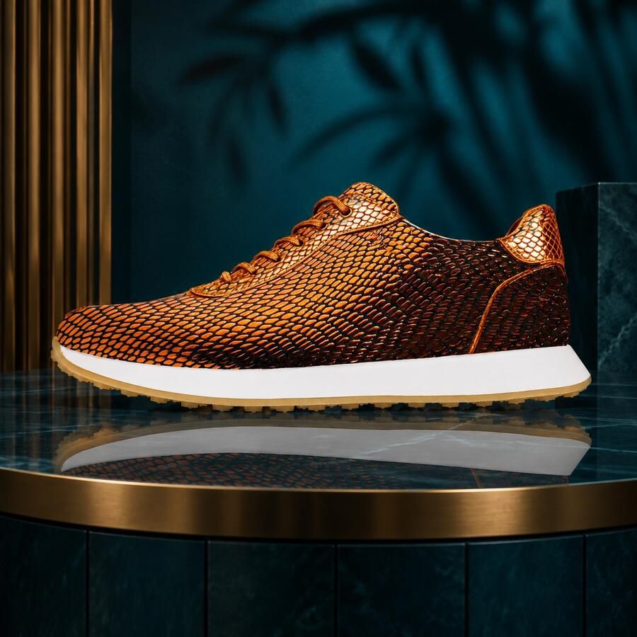 Lureaux Saffron Venom Runners Handgemaakte Nette Schoenen Voor Heren