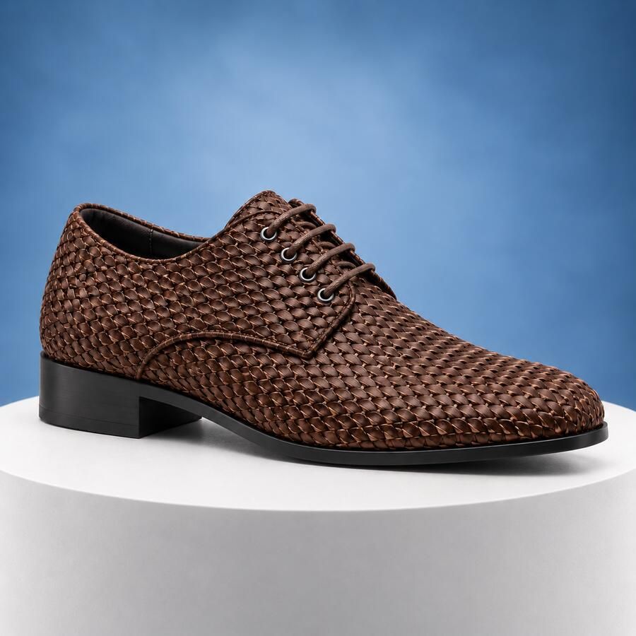 Lureaux Serpento Brown- Handgemaakte Nette Schoenen Voor Heren