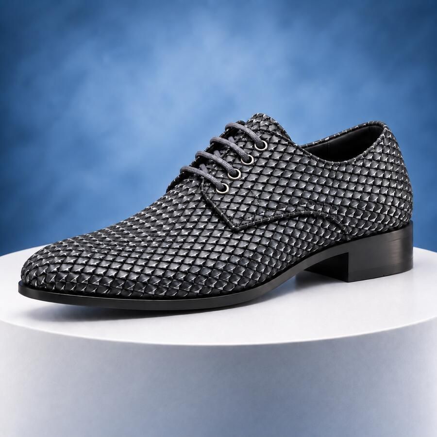 Lureaux Serpento Grey Handgemaakte Nette Schoenen Voor Heren
