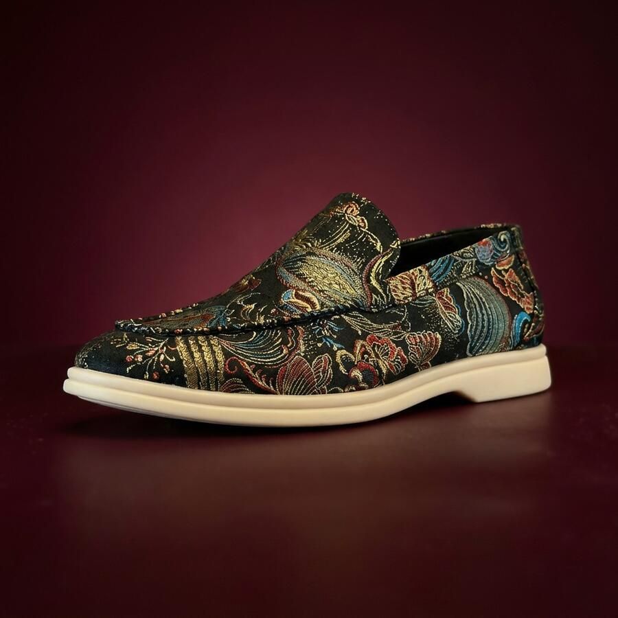 Lureaux Shiny Shadow Loafer Handgemaakte Nette Schoenen Voor Heren