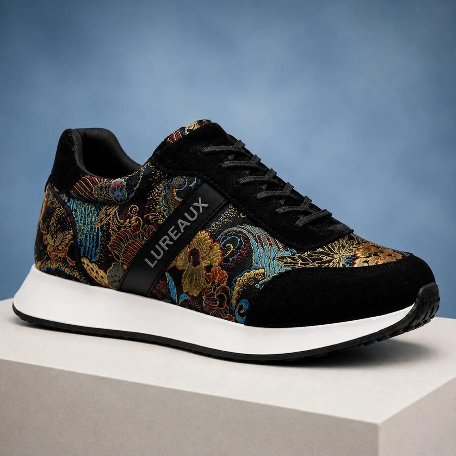 Lureaux Shiny Shadow Runner Handgemaakte Nette Schoenen Voor Heren
