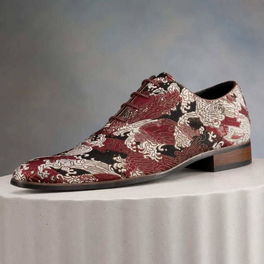 Lureaux Silent Red Tsunami Handgemaakte Nette Schoenen Voor Heren