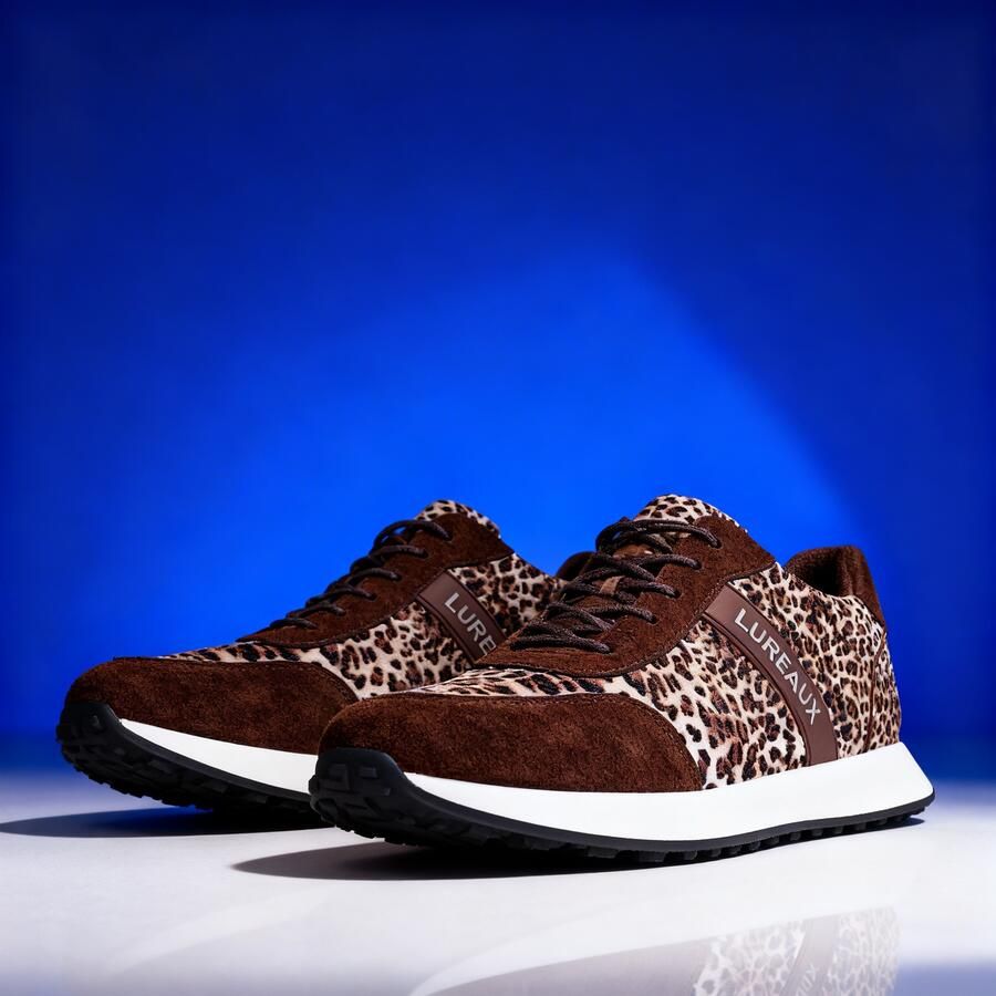 Lureaux The Leopard Dandy Runners Handgemaakte Nette Schoenen Voor Heren