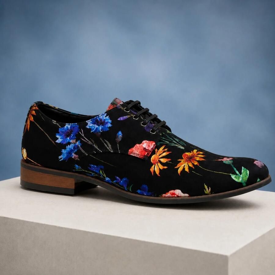 Lureaux Velour Flora Handgemaakte Nette Schoenen Voor Heren