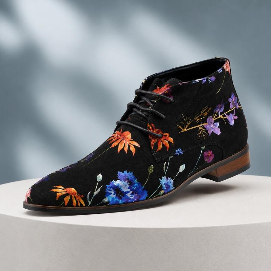 Lureaux Velour Flora High Handgemaakte Nette Schoenen Voor Heren