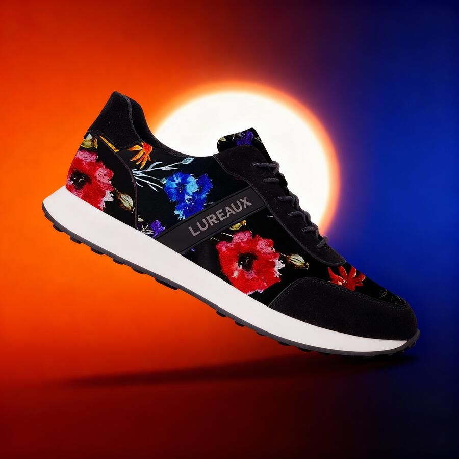 Lureaux Velour Flora Runner Handgemaakte Nette Schoenen Voor Heren
