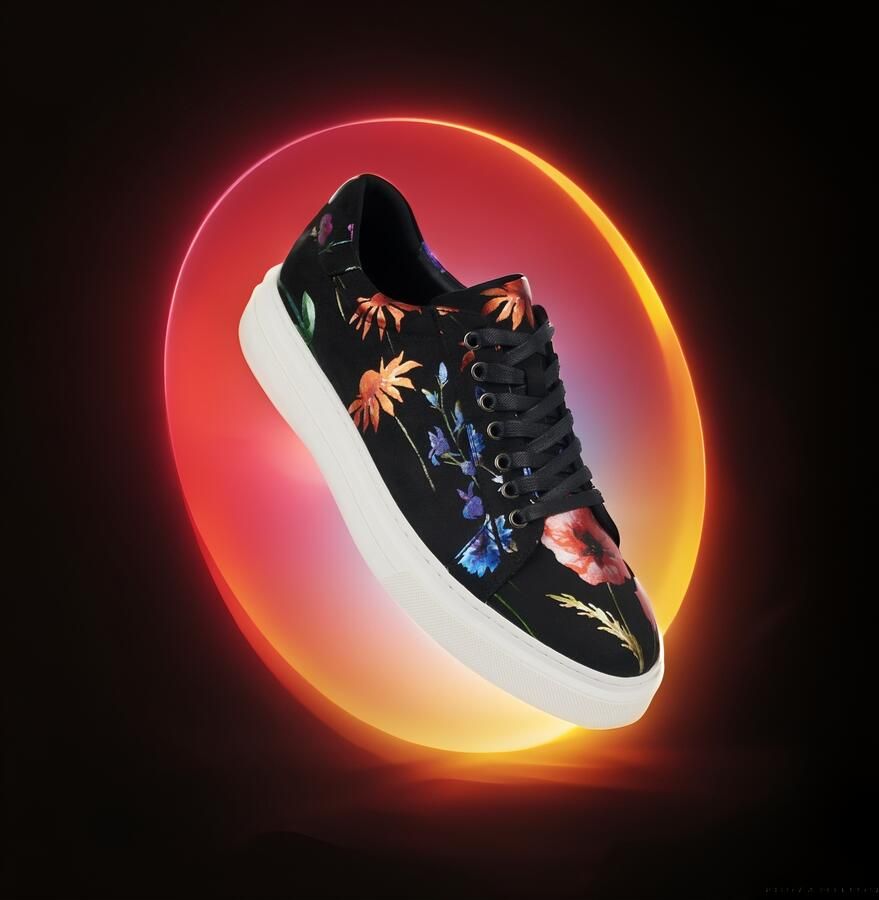 Lureaux Velour Flora Sneakers Handgemaakte Nette Schoenen Voor Heren