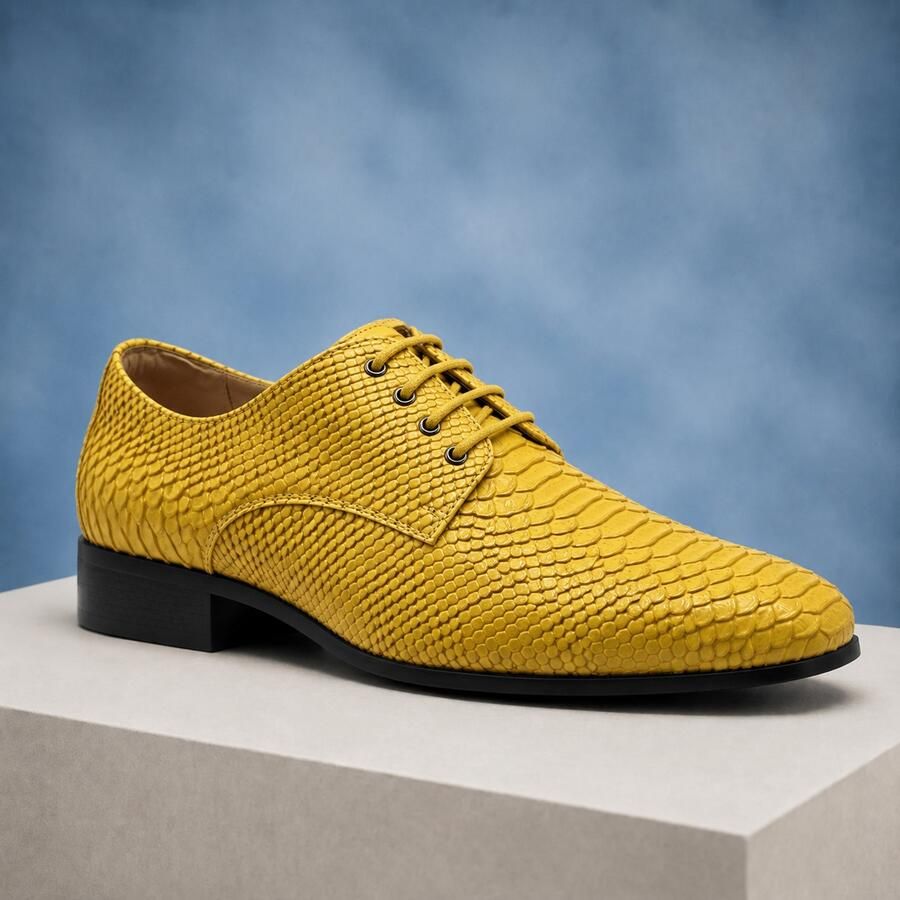 Lureaux Yellow Serpent MADE-TO-ORDER Handgemaakte Nette Schoenen Voor Heren
