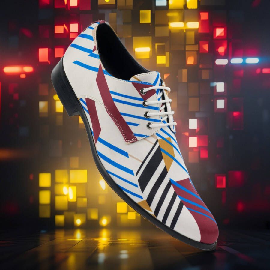 Lureaux Modern Mosaic Handgemaakte Nette Schoenen Voor Heren