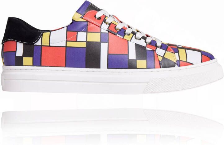 Lureaux Mondrianic Sneakers Handgemaakte Nette Schoenen Voor Heren - Foto 2