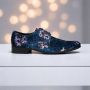 Lureaux Mystic Blueberry Blossom Kleurrijke Schoenen Voor Heren Veterschoenen Met Print - Thumbnail 2