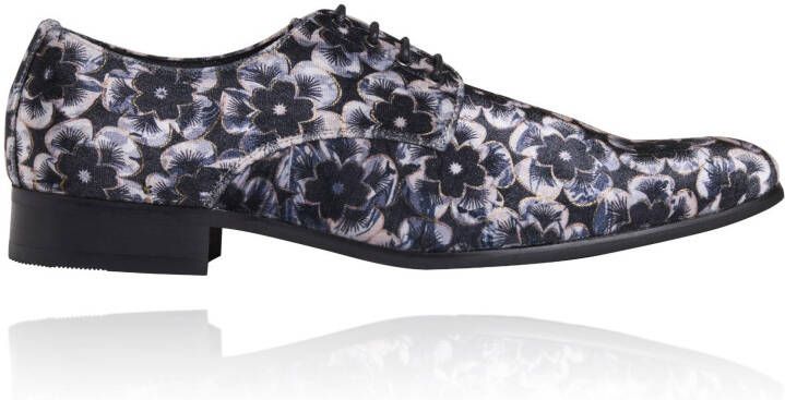 Lureaux Mystic Silver Blossom Handgemaakte Nette Schoenen Voor Heren