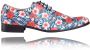 Lureaux Night Flower Kleurrijke Schoenen Voor Heren Veterschoenen Met Print - Thumbnail 2