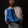 Lureaux Oceanwave Boot Handgemaakte Nette Schoenen Voor Heren - Blauw