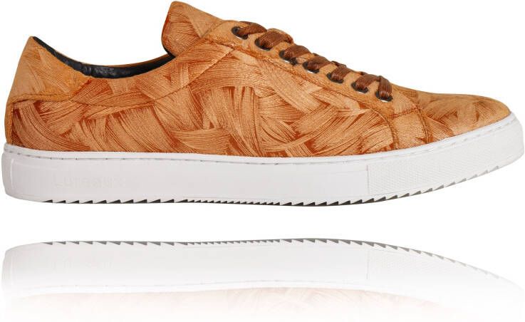 Lureaux Orangy Sneakers Handgemaakte Nette Schoenen Voor Heren